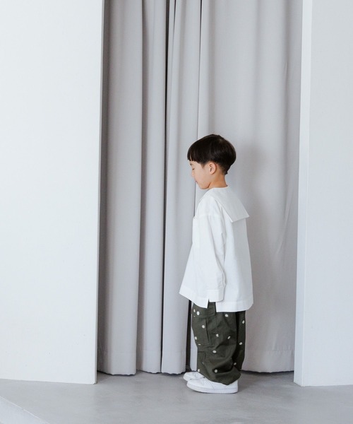 LOWRYS FARM（ローリーズファーム）の「セーラーシャツロングスリーブ　102285（シャツ/ブラウス・キッズ・ホワイト/ネイビー・110cm/120cm/130cm/140cm/150cm）」の14枚目の写真