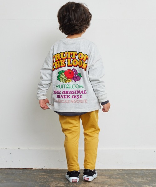 FRUIT OF THE LOOM（フルーツオブザルーム）の「【FRUIT OF THE LOOM】プリントロンT（80～160cm）（Tシャツ/カットソー・キッズ・チャコール/杢グレー・120/110/100/95/90/80/160/150/140/130）」の4枚目の写真