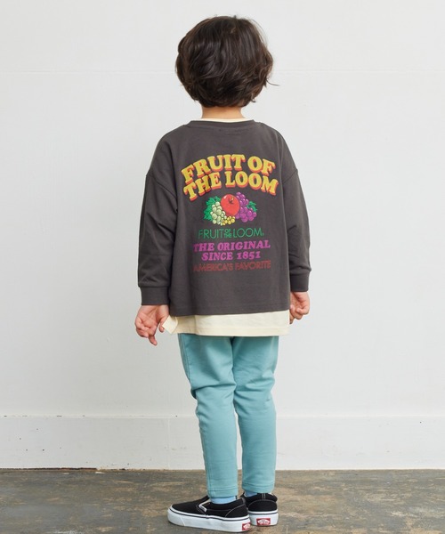 FRUIT OF THE LOOM（フルーツオブザルーム）の「【FRUIT OF THE LOOM】プリントロンT（80～160cm）（Tシャツ/カットソー・キッズ・チャコール/杢グレー・120/110/100/95/90/80/160/150/140/130）」の8枚目の写真