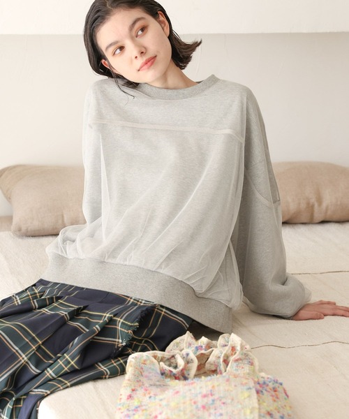 niko and...(ニコアンド)の「オーバーチュールスウェット(スウェット・レディース・グレー/ブルー/ブラック/ピンク・MEDIUM/LARGE)」の6枚目の写真