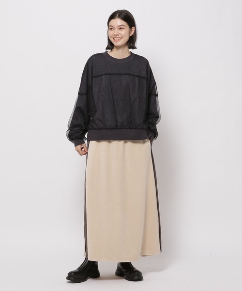 niko and...(ニコアンド)の「オーバーチュールスウェット(スウェット・レディース・グレー/ブルー/ブラック/ピンク・MEDIUM/LARGE)」の13枚目の写真