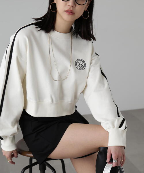 FREE'S MART（フリーズマート）の「ワンポイントロゴスウェット（スウェット・レディース・ホワイト/ネイビー/ベージュ・FREE）」の5枚目の写真