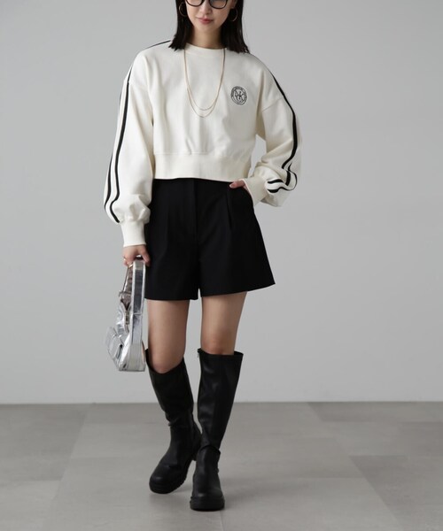 FREE'S MART（フリーズマート）の「ワンポイントロゴスウェット（スウェット・レディース・ホワイト/ネイビー/ベージュ・FREE）」の11枚目の写真