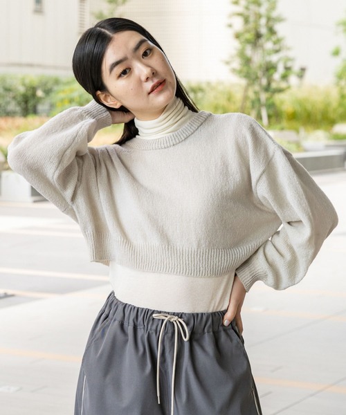 3.3 Field Trip (3.3フィールドトリップ)の「3.3 Field Trip/ショートモヘアニット 2995314(ニット/セーター・レディース・アイボリー/ライトグリーン/ピンク・FREE)」の21枚目の写真