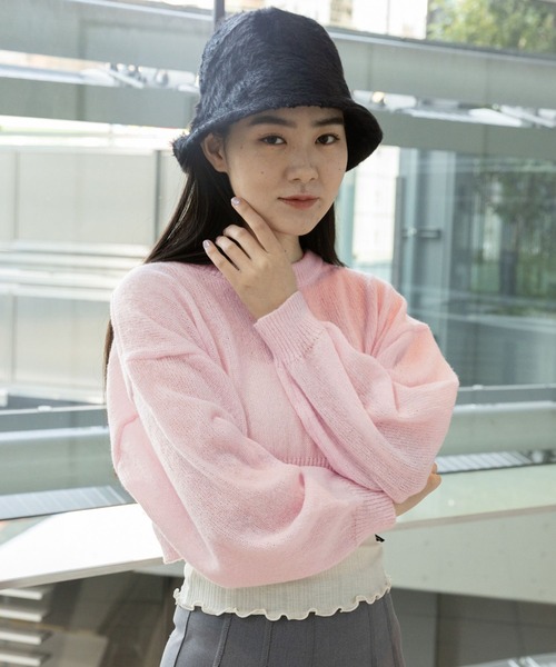 3.3 Field Trip (3.3フィールドトリップ)の「3.3 Field Trip/ショートモヘアニット 2995314(ニット/セーター・レディース・アイボリー/ライトグリーン/ピンク・FREE)」の22枚目の写真