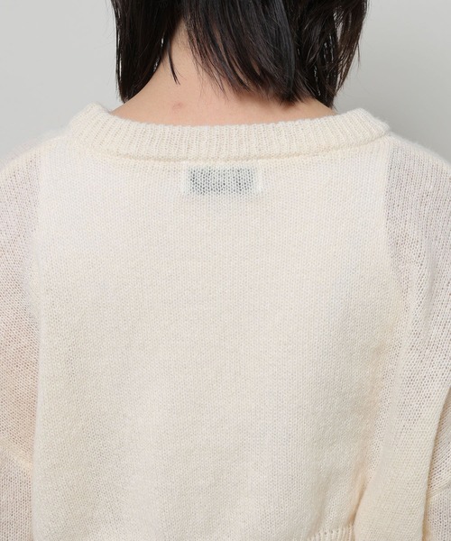 3.3 Field Trip (3.3フィールドトリップ)の「3.3 Field Trip/ショートモヘアニット 2995314(ニット/セーター・レディース・アイボリー/ライトグリーン/ピンク・FREE)」の20枚目の写真
