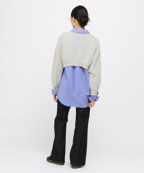 3.3 Field Trip (3.3フィールドトリップ)の「3.3 Field Trip/ショートモヘアニット 2995314(ニット/セーター・レディース・アイボリー/ライトグリーン/ピンク・FREE)」の6枚目の写真