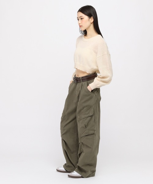 3.3 Field Trip (3.3フィールドトリップ)の「3.3 Field Trip/ショートモヘアニット 2995314(ニット/セーター・レディース・アイボリー/ライトグリーン/ピンク・FREE)」の10枚目の写真