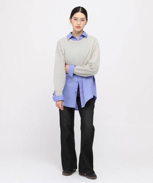 3.3 Field Trip (3.3フィールドトリップ)の「3.3 Field Trip/ショートモヘアニット 2995314(ニット/セーター・レディース・アイボリー/ライトグリーン/ピンク・FREE)」の4枚目の写真