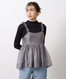 OPAQUE.CLIP | オーガンジーキャミブラウス【洗濯機洗い可】(タンクトップ)