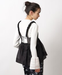 ◆オーガンジーキャミブラウス【洗濯機洗い可】