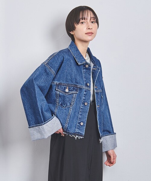 SACRA(サクラ)の「<SACRA>ボリュームスリーブ デニムジャケット(デニムジャケット・レディース・ネイビー・38)」の9枚目の写真