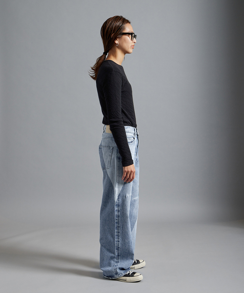 セール】【OUT OF FRAMe】バイカラーデニムパンツ（デニムパンツ