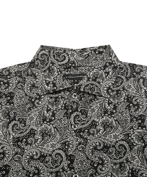 LUXSTYLE（ラグスタイル）の「フラワーペイズリー長袖シャツ（日本製）（シャツ/ブラウス・メンズ・ブラック・L/M）」の5枚目の写真
