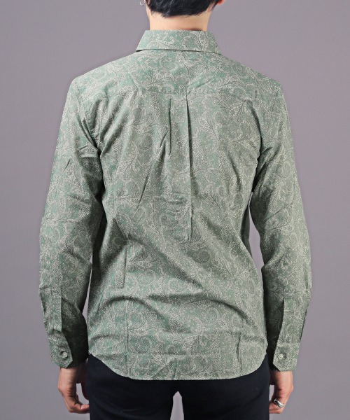 LUXSTYLE（ラグスタイル）の「フラワーペイズリー長袖シャツ（日本製）（シャツ/ブラウス・メンズ・ブラック・L/M）」の14枚目の写真