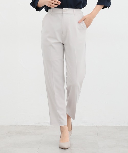 Honeys（ハニーズ）の「テーパードパンツ（股下６５ｃｍ）（スラックス・レディース・ブラック/ライトベージュ/ベージュ/ネイビー/グレイッシュベージュ・L/M/S/3L/LL）」の8枚目の写真