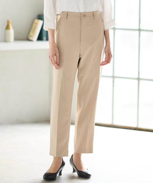 Honeys（ハニーズ）の「テーパードパンツ（股下６５ｃｍ）（スラックス・レディース・ブラック/ライトベージュ/ベージュ/ネイビー/グレイッシュベージュ・L/M/S/3L/LL）」の18枚目の写真