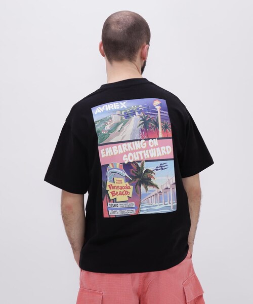 AVIREX（アヴィレックス）の「EOS. POSTER T-SHIRT / エンバーキング オン サウスワード ポスター Tシャツ / AVIREX / アヴィレックス（Tシャツ/カットソー・メンズ・ホワイト/ブラック・XX-LARGE/X-LARGE/LARGE/MEDIUM）」の4枚目の写真