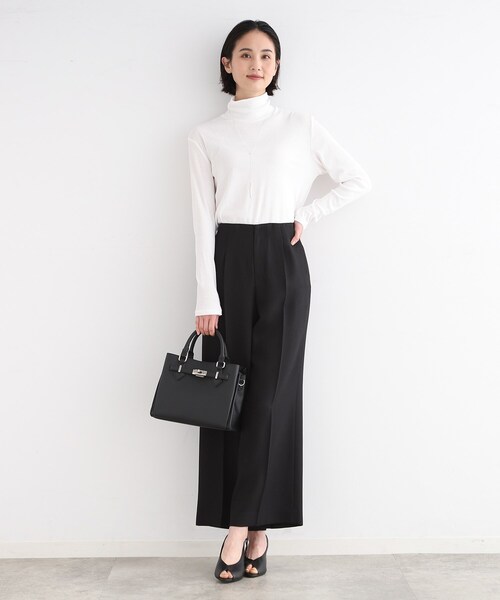 tシャツ 「洗える」ビンテージパールタートルネック カットソー レディース INDIVI（インディヴィ）の「【洗える／レイヤードに最適