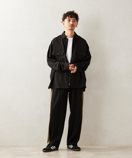 JOURNAL STANDARD relume（ジャーナルスタンダード　レリューム）の「TECH アムンゼン CPOシャツジャケット（シャツ/ブラウス・メンズ・ブラック/ブラックミックス/コバルトブルー・SMALL/MEDIUM/LARGE）」の5枚目の写真
