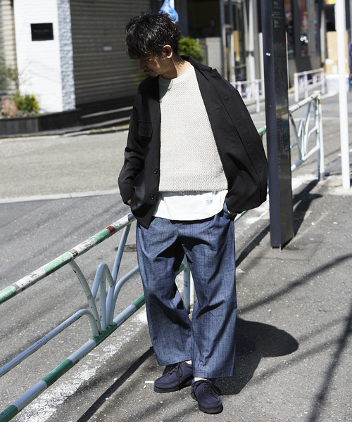 JOURNAL STANDARD relume（ジャーナルスタンダード　レリューム）の「TECH アムンゼン CPOシャツジャケット（シャツ/ブラウス・メンズ・ブラック/ブラックミックス/コバルトブルー・SMALL/MEDIUM/LARGE）」の8枚目の写真