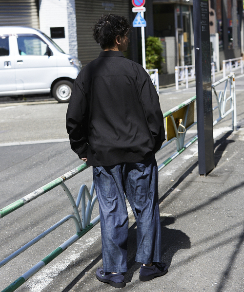 JOURNAL STANDARD relume（ジャーナルスタンダード　レリューム）の「TECH アムンゼン CPOシャツジャケット（シャツ/ブラウス・メンズ・ブラック/ブラックミックス/コバルトブルー・SMALL/MEDIUM/LARGE）」の10枚目の写真
