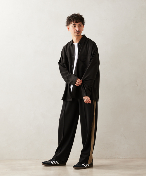 JOURNAL STANDARD relume（ジャーナルスタンダード　レリューム）の「TECH アムンゼン CPOシャツジャケット（シャツ/ブラウス・メンズ・ブラック/ブラックミックス/コバルトブルー・SMALL/MEDIUM/LARGE）」の18枚目の写真