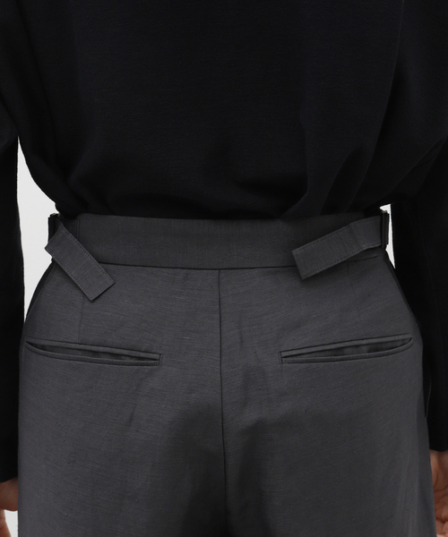 ATON(エイトン)の「【ATON / エイトン】COTTON HEMP SATIN BAKER PANTS(スラックス・メンズ・チャコールグレー・2/4/6)」の13枚目の写真