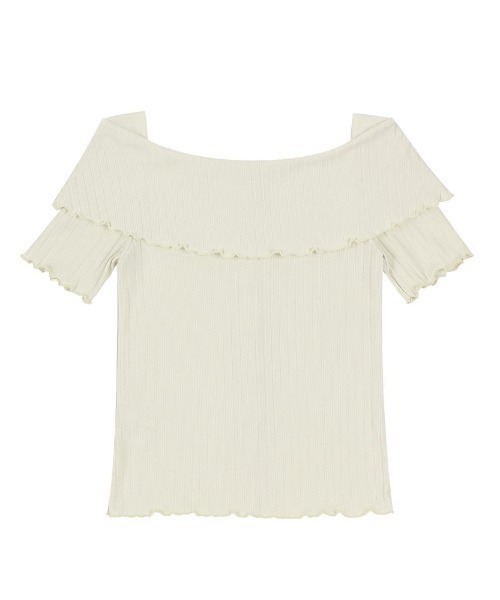 ニット セーター A'GEM/9 × .kom 「 FANCY CLUB/ファンシークラブ」 HEIDI KNITTED OFF-SHOULDER/オ A'GEM/9 × .kom 『 FANCY CLUB/ファンシークラブ』 HEIDI