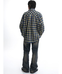 ★OY★EMBOSS C.B BOOT CUT JEANS-BLUE★正規品/韓国直送料込 OY/オーワイ』 EMBOSS C.B BOOT CUT JEANS/エンボスブーツカット