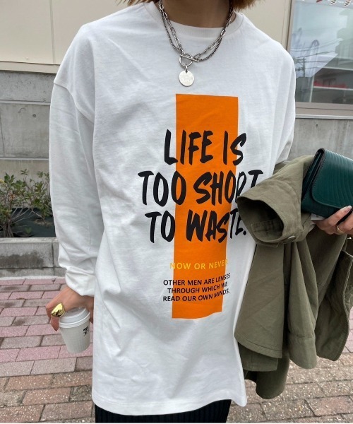 feepur by saya（フェピュールバイサヤ）の「ペイントロゴロンTee（Tシャツ/カットソー・レディース・オフホワイト/ホワイト/オートミール/アイボリー・MEDIUM）」の2枚目の写真