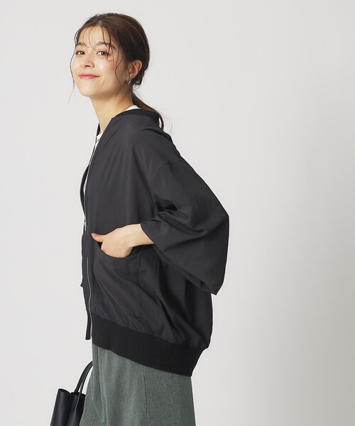 Cutie Blonde（キューティーブロンド）の「◆ヘルシーなシアー感 ポケットブルゾン（ブルゾン・レディース・ホワイト系/ブラック・02/03/04）」の8枚目の写真