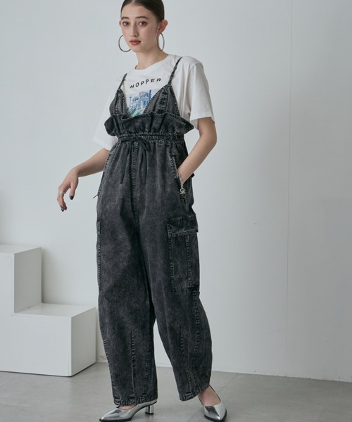 CREOLME キャミソールコンビネゾン　クレオルム　コクーンサロペット CREOLME（クレオルム）の「(CREOLME)キャミソールコンビネゾン