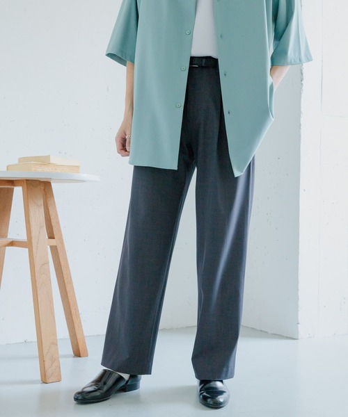 SENSE OF PLACE by URBAN RESEARCH（センスオブプレイスバイアーバンリサーチ）の「『イージーケア/セットアップ対応』ダブルタックワイドスラックス（スラックス・メンズ・ブラック/ライトベージュ/ブルー/グレー/ベージュ/チャコールグレー・SMALL/MEDIUM/LARGE）」の18枚目の写真