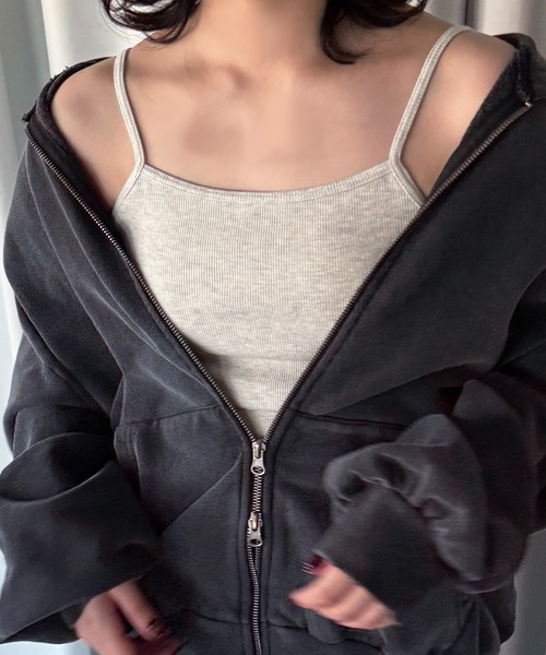 apres jour mignon（アプレジュールミニョン）の「カップ付きキャミソール（キャミソール・レディース・その他/ブラック/アイボリー/杢グレー/ナチュラル・X-LARGE/フリー）」の4枚目の写真