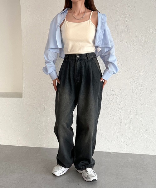 apres jour mignon（アプレジュールミニョン）の「カップ付きキャミソール（キャミソール・レディース・その他/ブラック/アイボリー/杢グレー/ナチュラル・X-LARGE/フリー）」の9枚目の写真