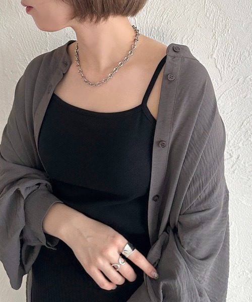 apres jour mignon（アプレジュールミニョン）の「カップ付きキャミソール（キャミソール・レディース・その他/ブラック/アイボリー/杢グレー/ナチュラル・X-LARGE/フリー）」の12枚目の写真