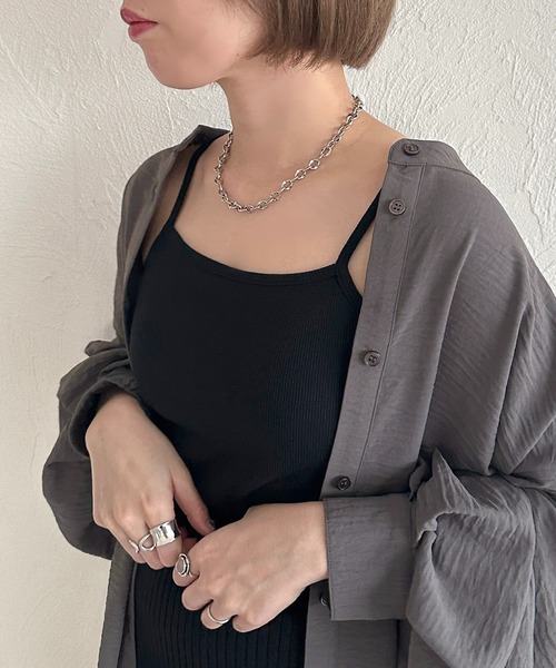 apres jour mignon（アプレジュールミニョン）の「カップ付きキャミソール（キャミソール・レディース・その他/ブラック/アイボリー/杢グレー/ナチュラル・X-LARGE/フリー）」の13枚目の写真