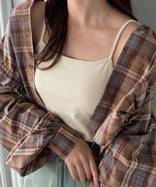 apres jour mignon（アプレジュールミニョン）の「カップ付きキャミソール（キャミソール・レディース・その他/ブラック/アイボリー/杢グレー/ナチュラル・X-LARGE/フリー）」の18枚目の写真