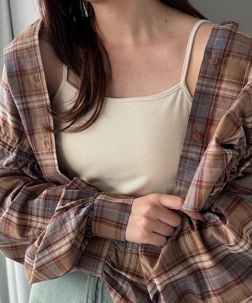 apres jour mignon（アプレジュールミニョン）の「カップ付きキャミソール（キャミソール・レディース・その他/ブラック/アイボリー/杢グレー/ナチュラル・X-LARGE/フリー）」の19枚目の写真