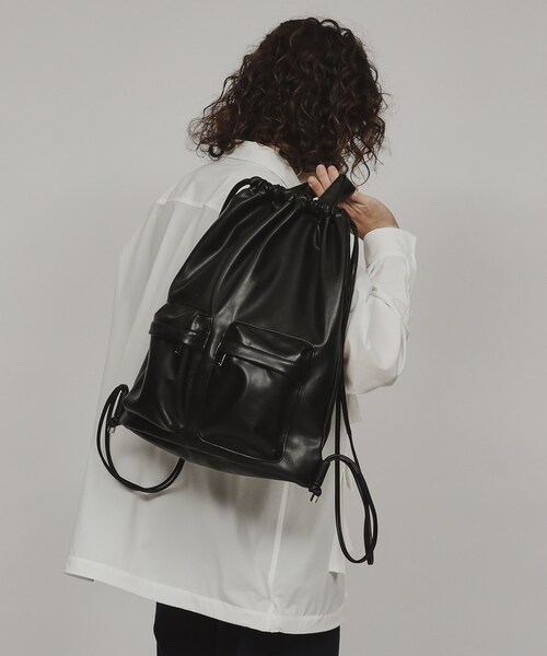 tk.TAKEO KIKUCHI（ティーケータケオキクチ）の「◆ダブルポケットナップザック（バックパック/リュック・メンズ・ブラック系/ブラック・00）」の8枚目の写真