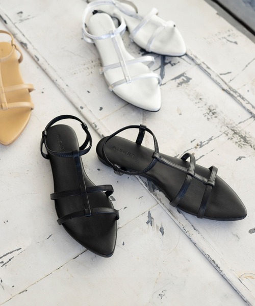 LEPSIM(レプシィム)の「アンクルゴムストラップサンダル 106987(サンダル・レディース・ブラック/シルバー/ベージュ・LARGE/MEDIUM)」の10枚目の写真