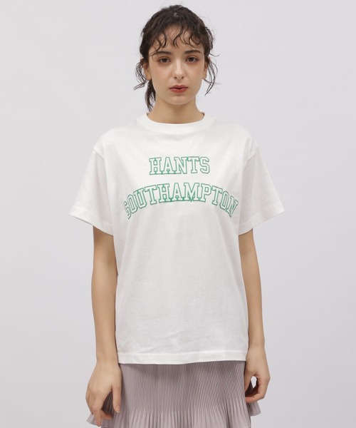 LAKOLE(ラコレ)の「グラフィックアーチロゴT / 116591(Tシャツ/カットソー・レディース・オフホワイト/チャコールグレー/イエロー系その他・SMALL/MEDIUM)」の21枚目の写真