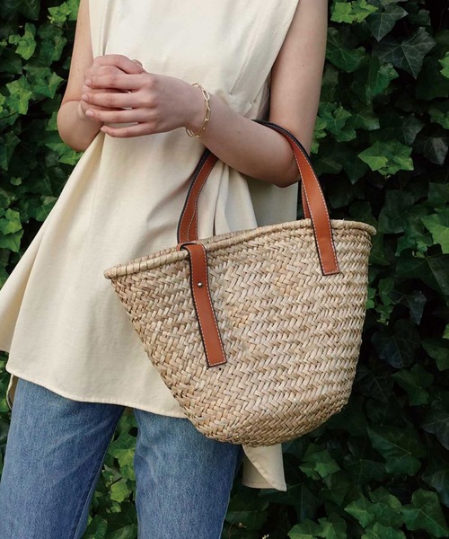 CORNERS（コーナーズ）の「バスケットかごバッグ（かごバッグ・レディース・ブラック/ブラウン・FREE）」の2枚目の写真