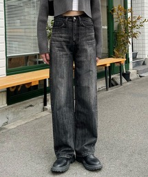 LE MORE（リモア）の「【新色追加！！】セミワイドストレートデニムパンツ（デニムパンツ）」