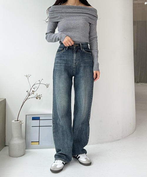 .ENDRECHERI. ZOZO デニムパンツ UPSIDE DOWN JEANS（デニムパンツ）｜.ENDRECHERI.（エンドリケリー