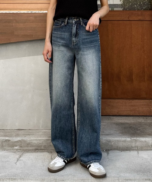 LE MORE（リモア）の「【新色追加！！】セミワイドストレートデニムパンツ（デニムパンツ・レディース・ブルー/ブラック/ライトブルー・FREE/M）」の20枚目の写真