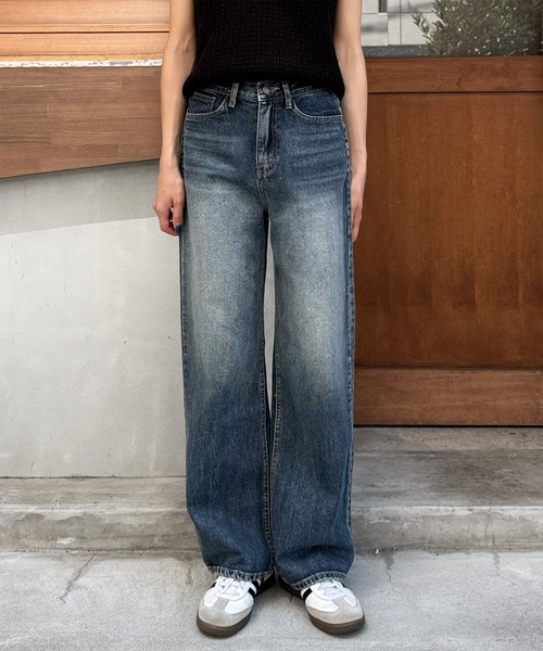 LE MORE（リモア）の「【新色追加！！】セミワイドストレートデニムパンツ（デニムパンツ・レディース・ブルー/ブラック/ライトブルー・FREE/M）」の21枚目の写真