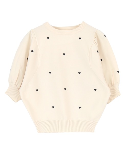 titivate（ティティベイト）の「ハート柄ボリュームスリーブプルオーバー（Tシャツ/カットソー・レディース・ホワイト系その他/ブラック系その他/ホワイト系その他2/グレー系その他・FREE）」の18枚目の写真