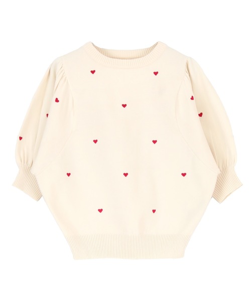 titivate（ティティベイト）の「ハート柄ボリュームスリーブプルオーバー（Tシャツ/カットソー・レディース・ホワイト系その他/ブラック系その他/ホワイト系その他2/グレー系その他・FREE）」の19枚目の写真
